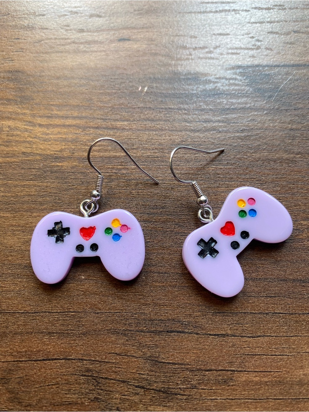Purple Game Controller Earrings - Cute Gaming Jewelry